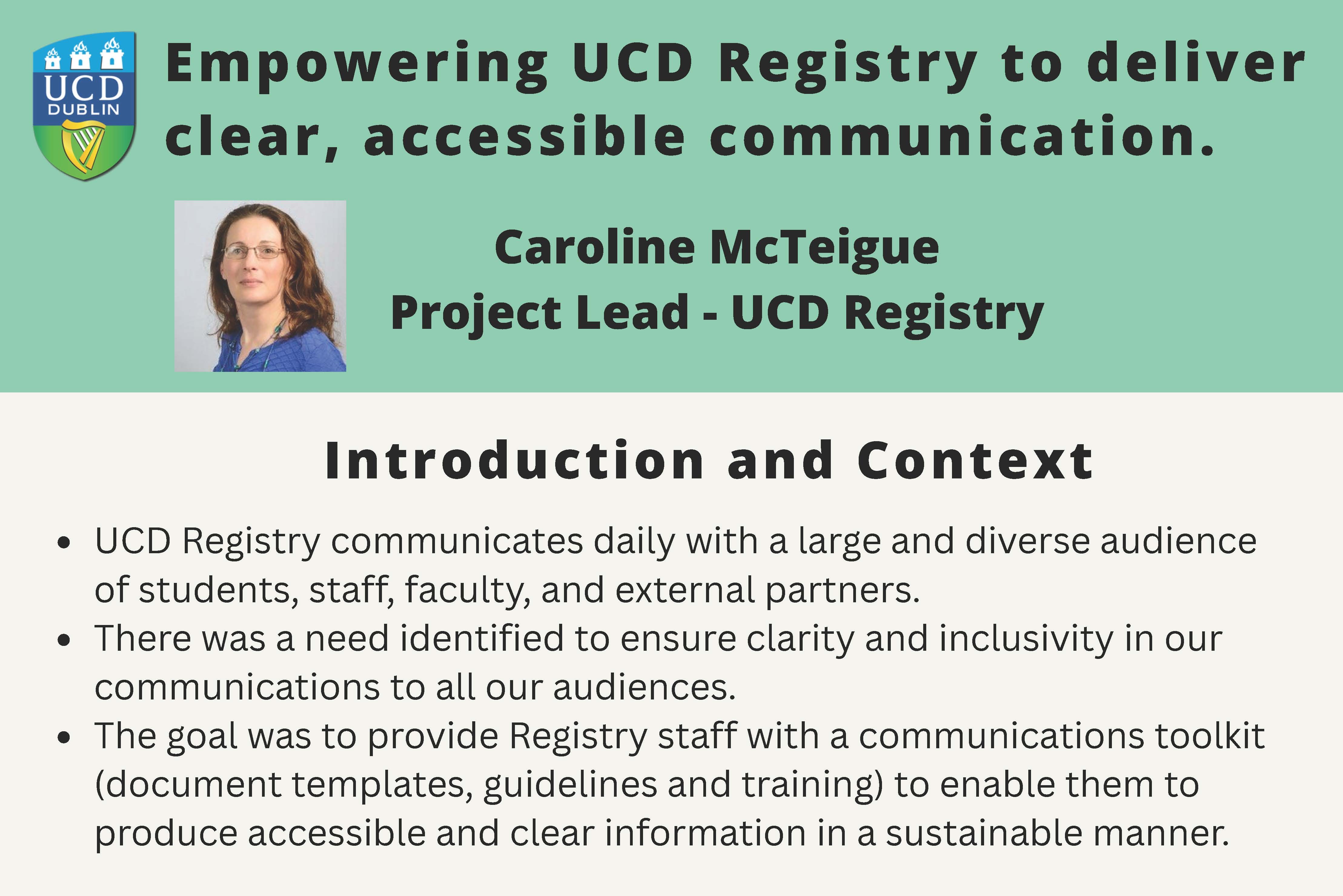 Caroline McTeigue Staff Partnership Case Study